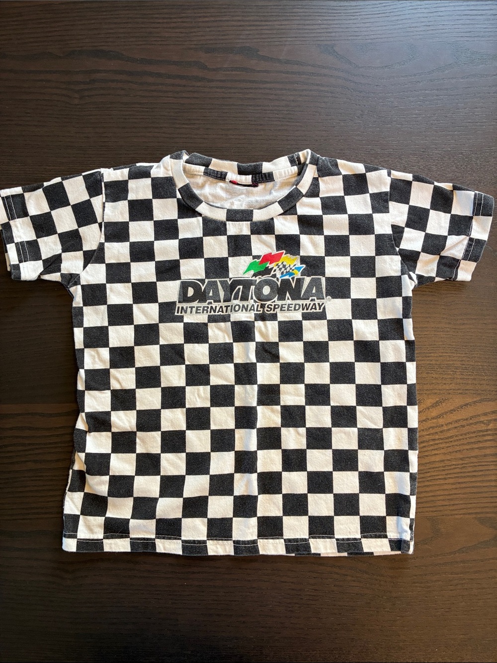 Daytona International Speedway Kids Black & White Checkered Tee